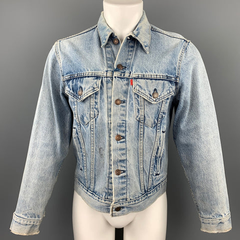 LEVI'S Star Wars Limited Edition Size 38 Blue Chewbacca Embroidery Denim Trucker Jacket