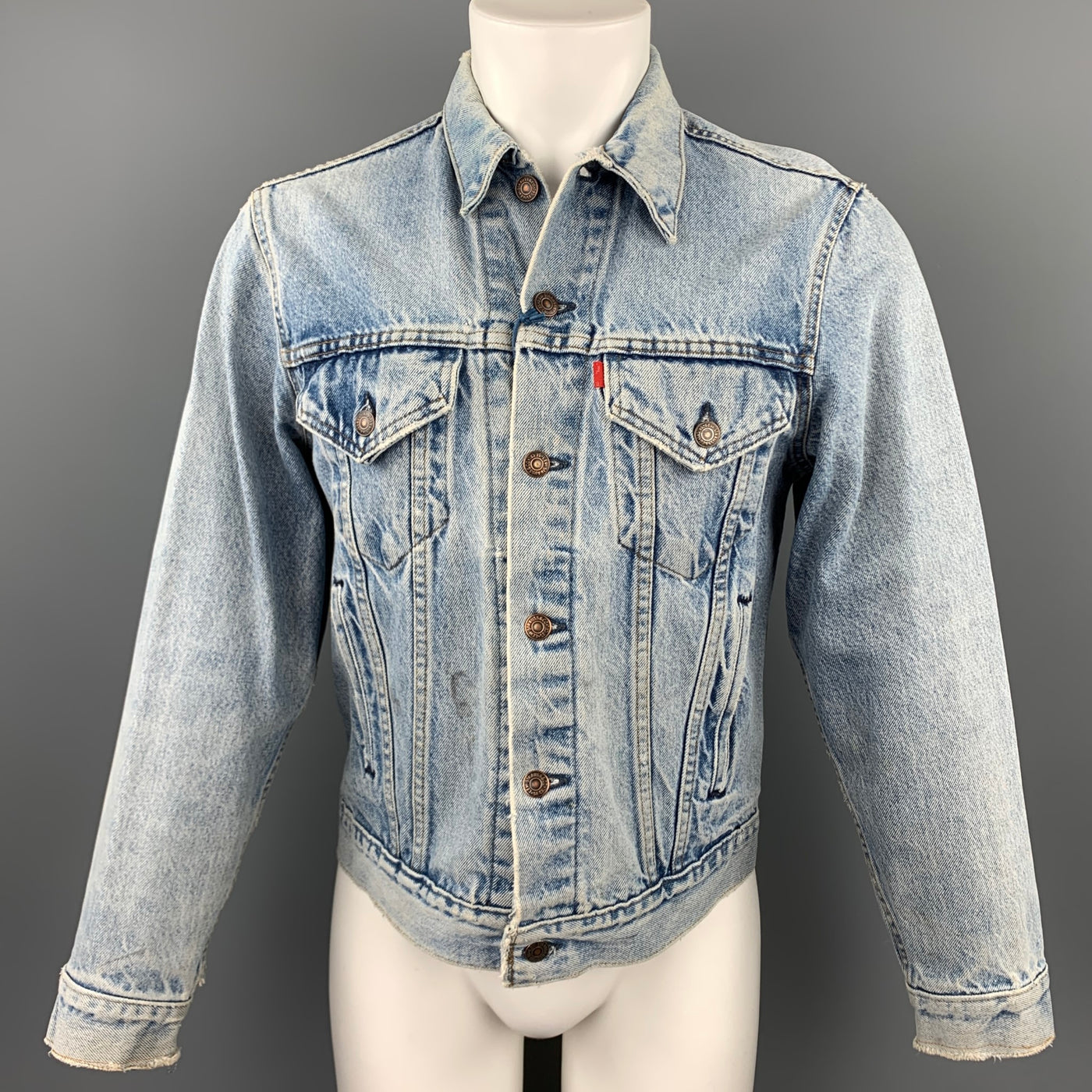 LEVI'S Star Wars Limited Edition Size 38 Blue Chewbacca Embroidery Denim Trucker Jacket