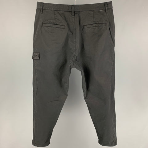 STONE ISLAND Size 34 Black Cotton Cargo Casual Pants