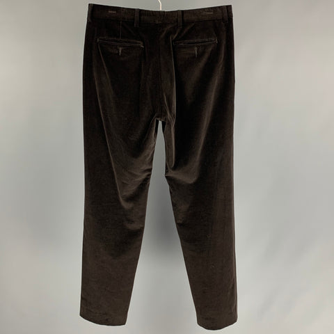 PAUL SMITH Size 32 Brown Cotton Flat Front Dress Pants