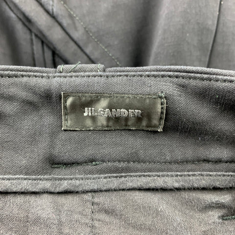 JIL SANDER Size 32 Navy Cotton Blend Zip Fly Casual Pants