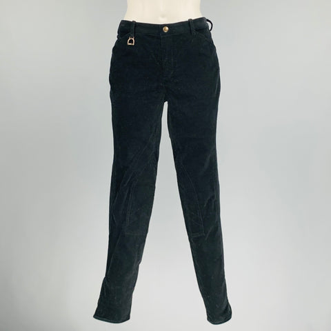 RALPH LAUREN Taille 8 Pantalon décontracté en coton élasthanne noir