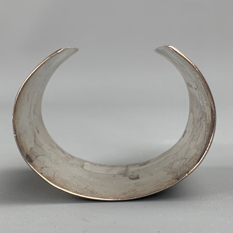 VINTAGE Sterling Silver Oversized Open Cuff Bracelet