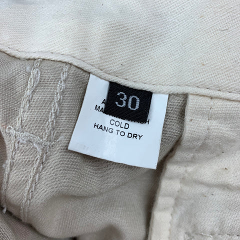 MARK McNAIRY Size 30 Beige Brown Floral Cotton Button Fly Shorts
