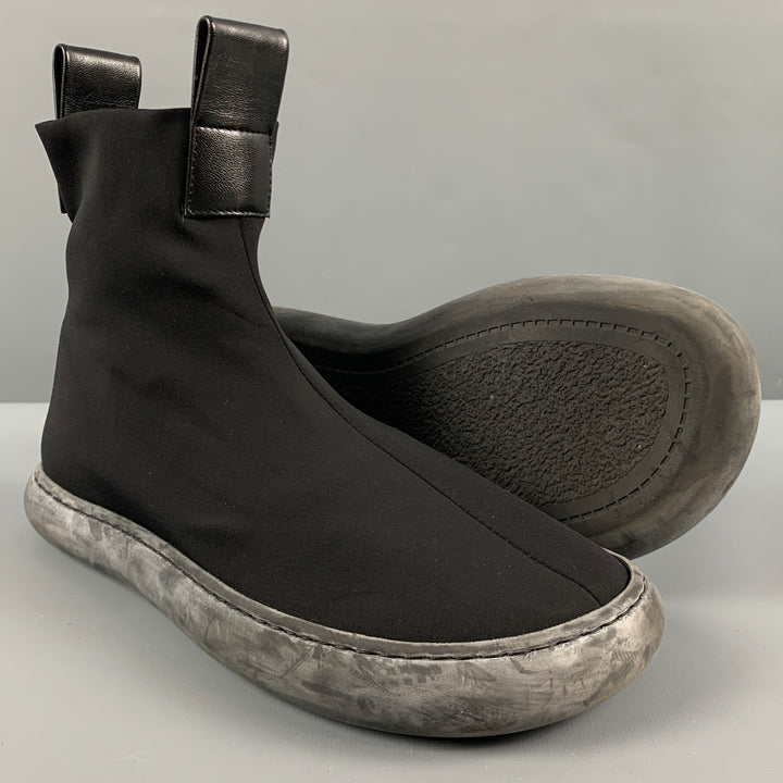 FAUSTO SANTINI Size 8 Black Slip On Boots
