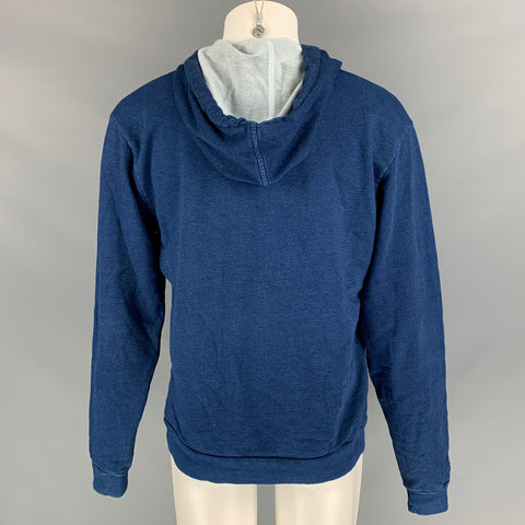 MARGARET HOWELL Size M Indigo Cotton Hooded Sweatshirt