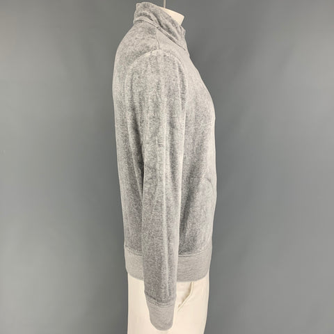 BARNEY'S NEW YORK Size L Grey Cotton Modal Sweatshirt