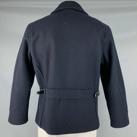 RRL by RALPH LAUREN Size L Navy Black Mixed Materials Zip Up Jacket