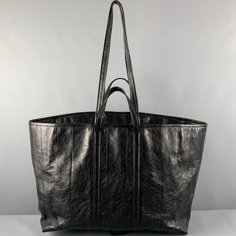 BALENCIAGA Jumbo XL  Black Textured Leather Tote Handbag
