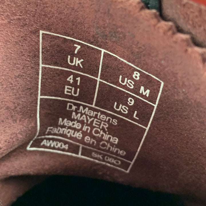 DR. MARTENS Size 8 Burgundy Leather Boots