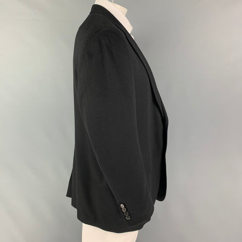 BROOKS BROTHERS Size 46 Black Cashmere Notch Lapel Sport Coat