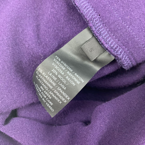 DONNA KARAN Size S Purple Viscose Blend Long Sleeve Casual Top