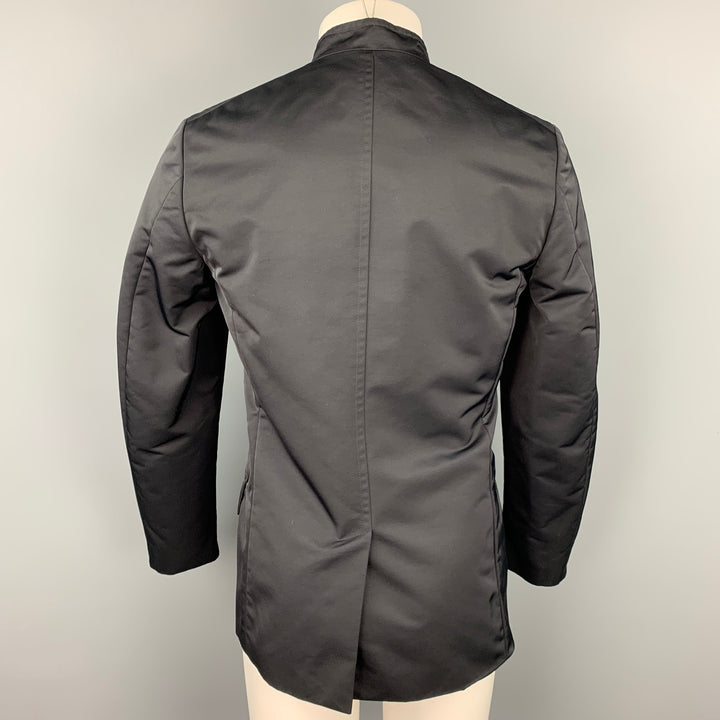 CALVIN KLEIN Size 36 Black Polyamide Hidden Snaps Jacket