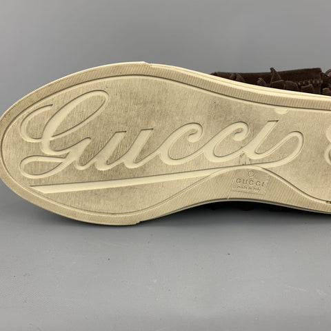 GUCCI Size US 8 Brown Solid Boot Sneakers