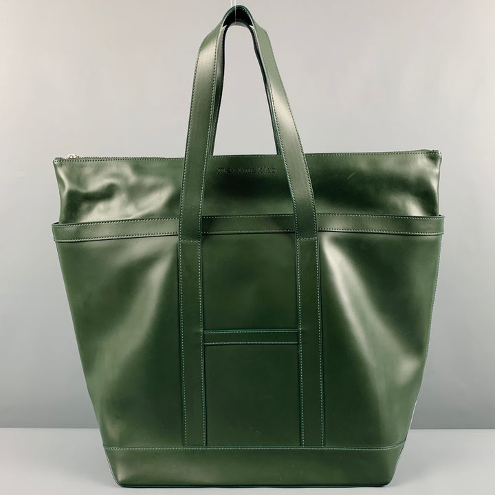 MARIMEKKO Green Leather Tote Handbag