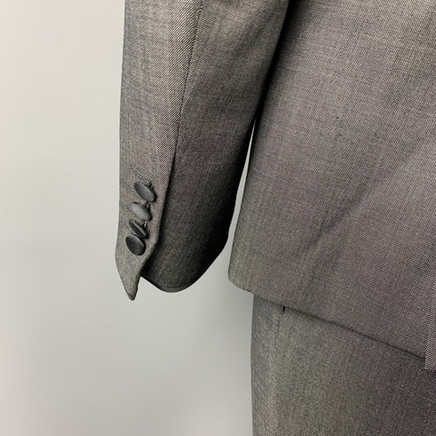 PAUL SMITH Size 40 Charcoal Wool Shawl Lapel Regular Tuxedo