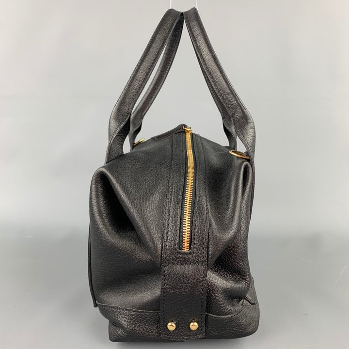 JOANNA MAXHAM Black Textured Leather Top Handles Handbag