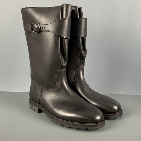 PAUL STUART Size 8 Brown Solid Leather Pull On Boots