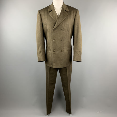NEW REPUBLIC 42 Regular Olive Wool Suit