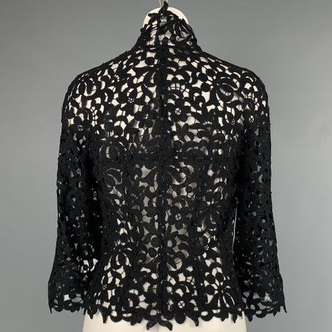 CHANEL Size M Black Single Button Jacket