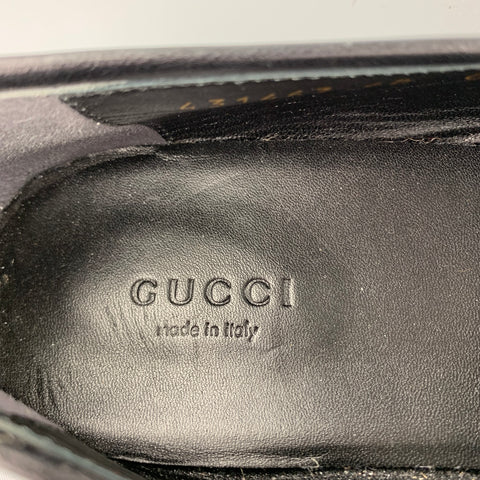 GUCCI New Jordaan Mocassins à mors en velours noir taille 10
