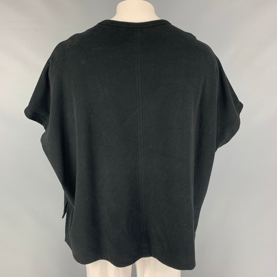 JAMES PERSE Size M Black Lyocell Blend Short Sleeve Pullover