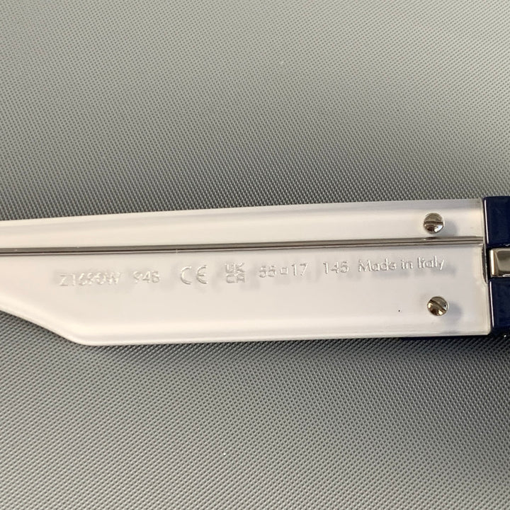 Gafas de sol LOUIS VUITTON de acetato jaspeado en azul blanco