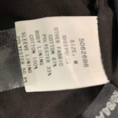 JNBY Chaqueta de materiales mixtos de poliéster y algodón negro crema talla M