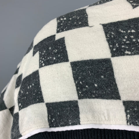 FACETASM Size XL Black White Checkered Cotton One Pocket T-shirt