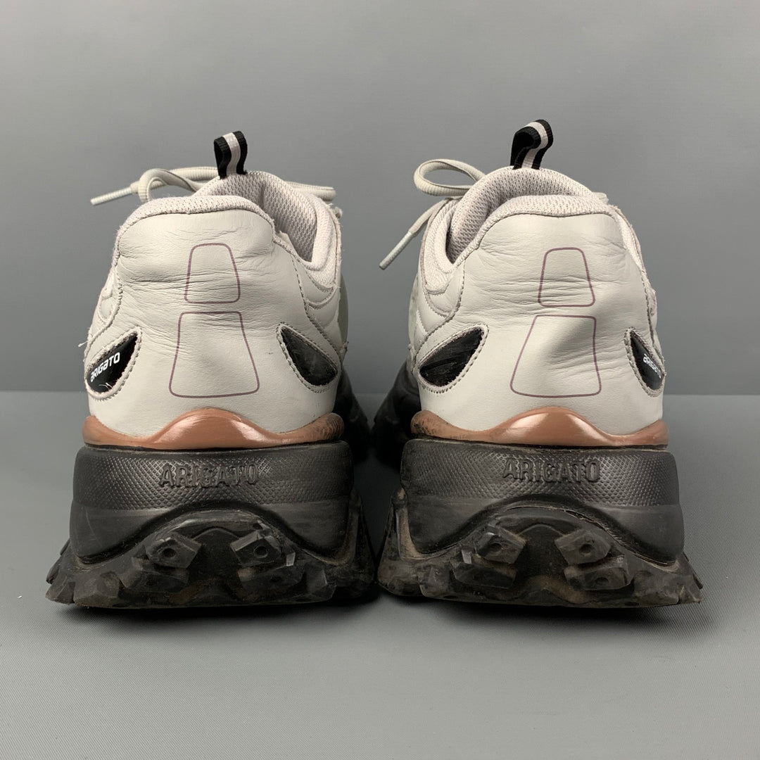 AXEL ARIGATO Size 10 Grey Leather Lace Up Sneakers