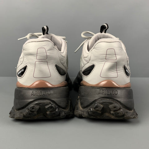 AXEL ARIGATO Taille 10 Baskets à lacets en cuir gris