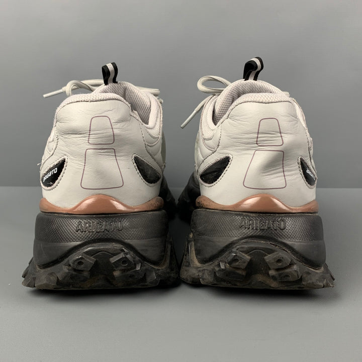 AXEL ARIGATO Size 10 Grey Leather Lace Up Sneakers