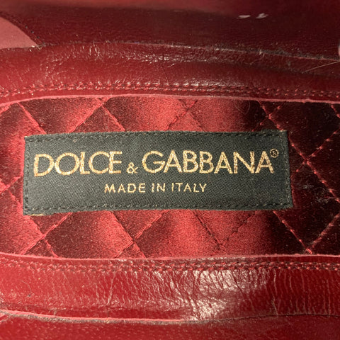 DOLCE & GABBANA Size 8.5 Black Leather Lace Up Shoes