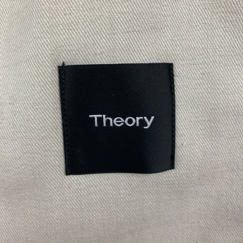 THEORY Size L Off White Cotton Polyurethane Jacket