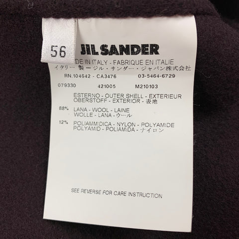 JIL SANDER Size 46 Brown Wool Polyamide Worker Jacket