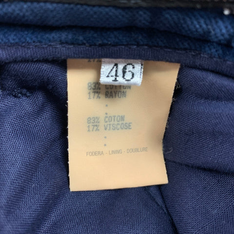 Vintage ISTANTE by GIANNI VERSACE Size 30 Navy Pleated Cotton Rayon High Waisted Casual Pants