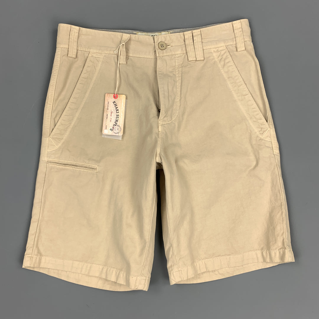 KHAKI SURPLUS Size 28 Khaki Cotton Zip Fly Shorts