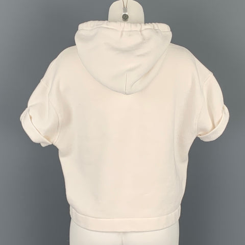 POLO by RALPH LAUREN Size M Cream & Black Cotton / Polyester Hooded Casual Top