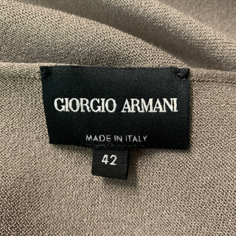 GIORGIO ARMANI Talla 6 Jersey liso de poliéster y viscosa gris