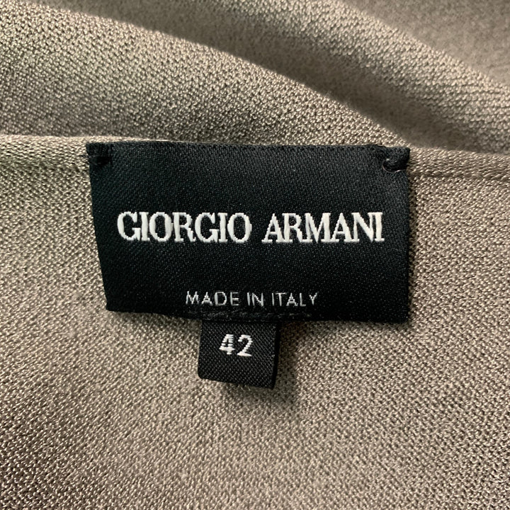 GIORGIO ARMANI Size 6 Grey Polyester &  Viscose Solid Pullover