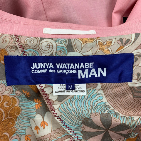 JUNYA WATANABE Size M Pink Wool Blend Notch Lapel Sport Coat