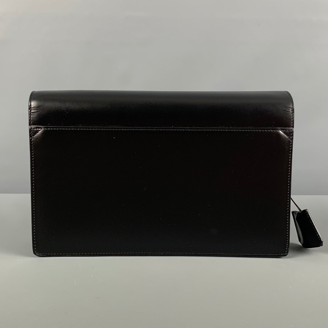 DUNHILL Black Cowhide Leather Confidential Second Bag