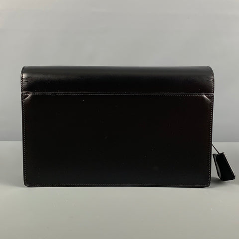 DUNHILL Black Cowhide Leather Confidential Second Bag