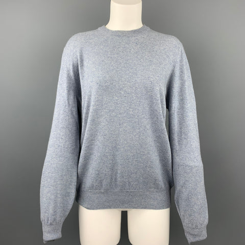 BRUNELLO CUCINELLI Taille 14 Pull à col rond en daim et cachemire bleu