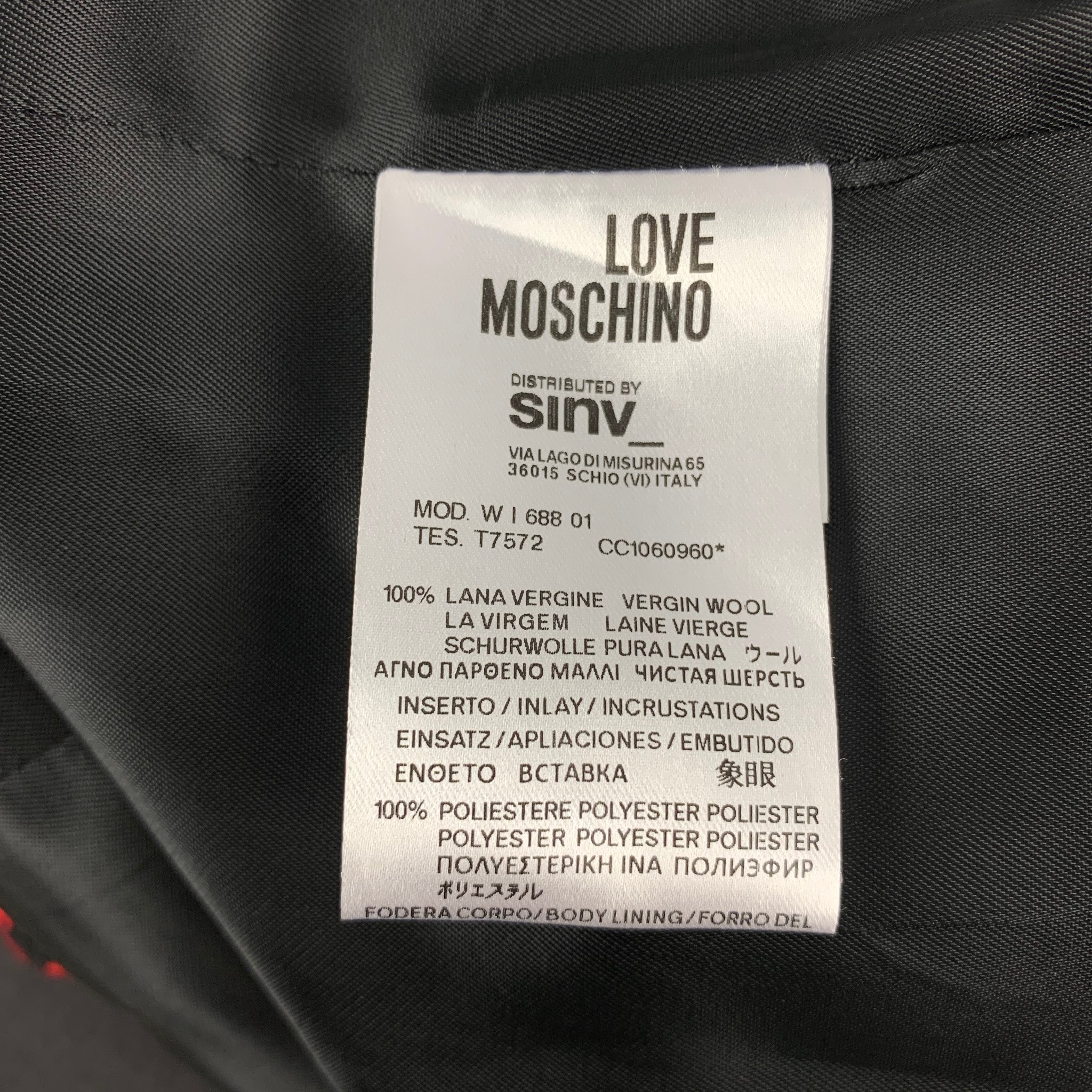 Burberry、MOSCHINO、DSQUARED2 レギンスまとめ売り LOVE MOSCHINO Size 4 Red & Black Gingham Wool Rhinestone