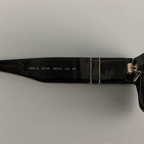 PERSOL Black Acetate Polarized Sunglasses