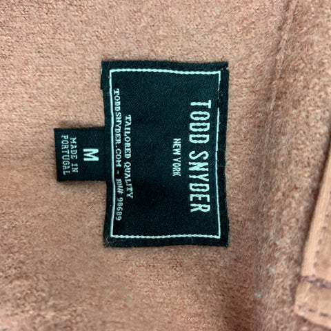 TODD SNYDER Size M Rose Textured Wool Blend Shirt Jacket Long Sleeve Shirt