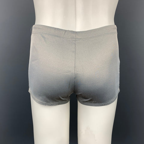 Vintage V2 by VERSACE Size S Light Gray Drawstring Swim Trunks