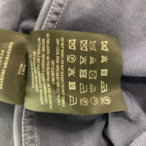 BURBERRY Size 44 Blue Wash Cotton Linen Worker Jacket
