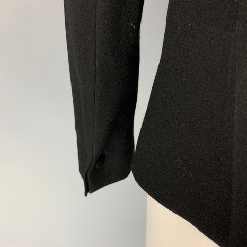 MIHARAYASUHIRO Talla 2 Chaqueta con cuello extraíble en mezcla de lana negra